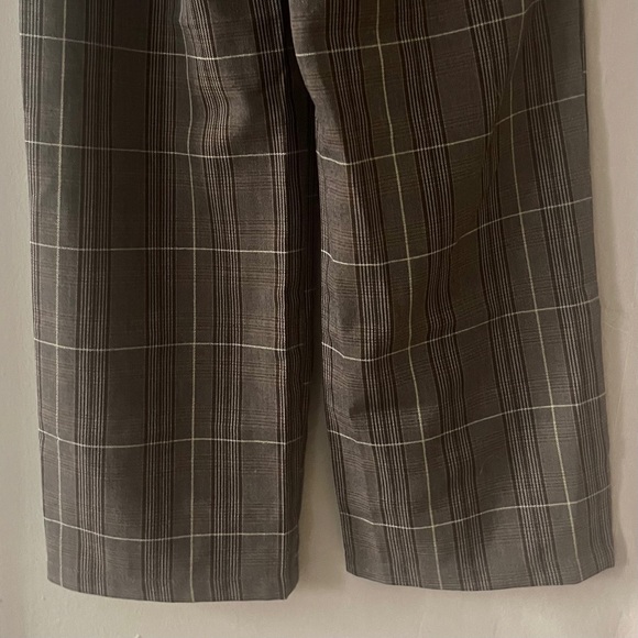 dazy β’ high waist brown plaid tartan loose wide leg pant trousers - Picture 14 of 16